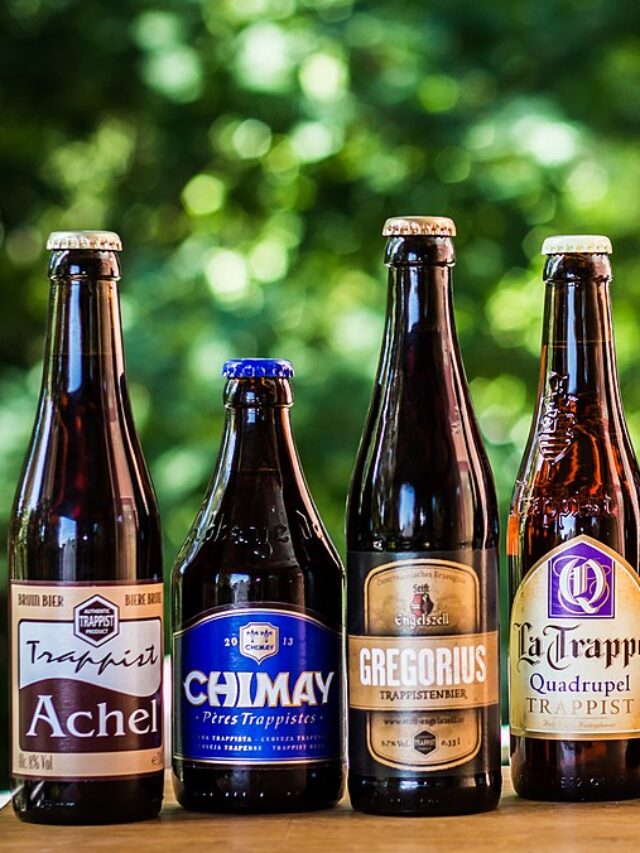 A collage of various craft beer bottles and glasses.