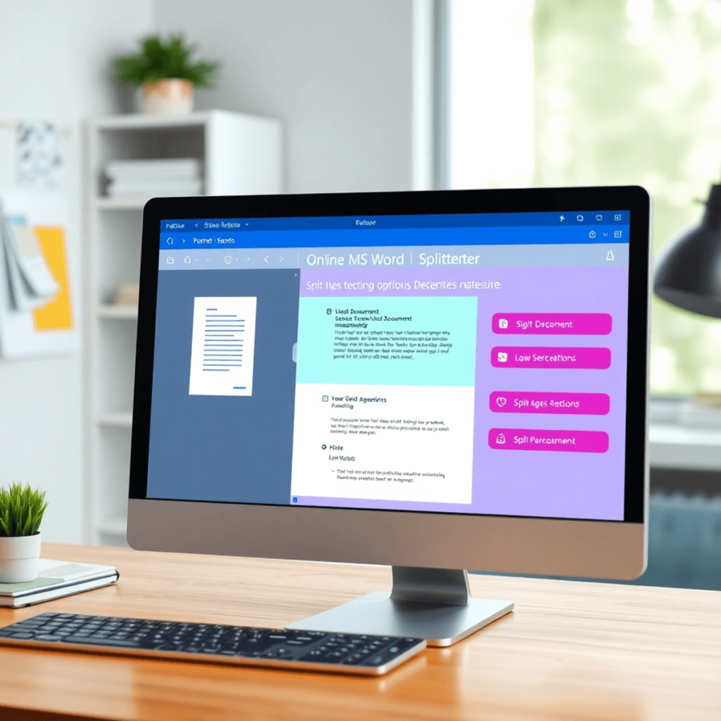 MS Word Splitter Online Tool Interface